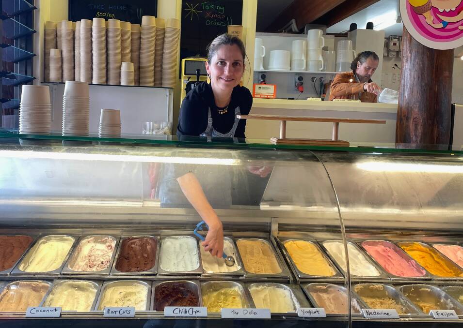 Bermagui Gelati Clinic's Francesca Michielin as the enterprise celebrates its 20th birthday. Picture by Marion Williams.