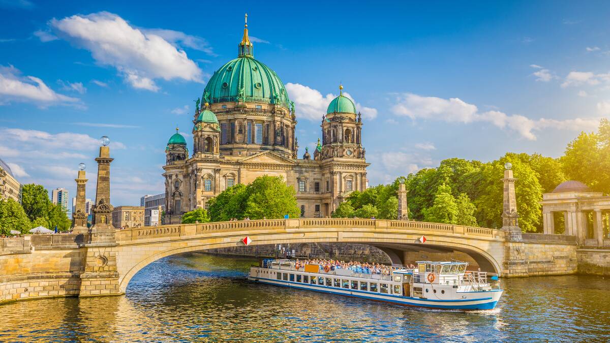 Beautiful: Berlin Cathedral overlooks the Spree River.