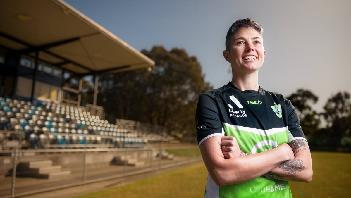 Michelle Heyman is set to become the first woman to score 100 goals in the A-League. Picture by Sitthixay Ditthavong