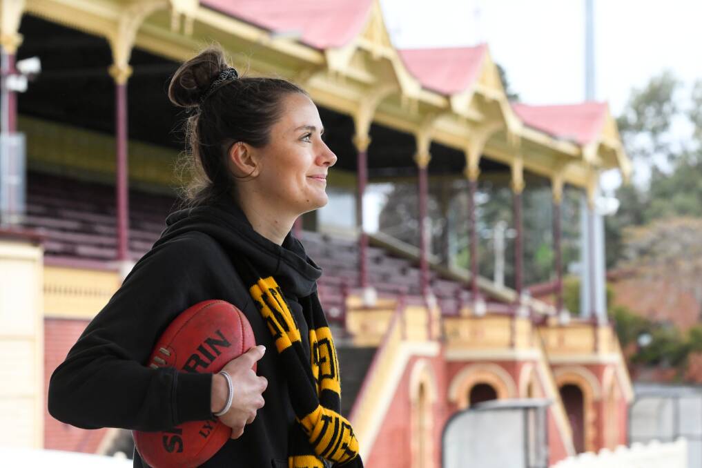 Tessa Lavey after the Queen Elizabeth Oval on Thursday.Picture: NONI HYETT