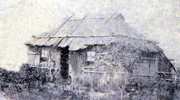  No mod cons here: A hut in Bega in the early days, very similar to the hut Joseph Bartley lived in.
