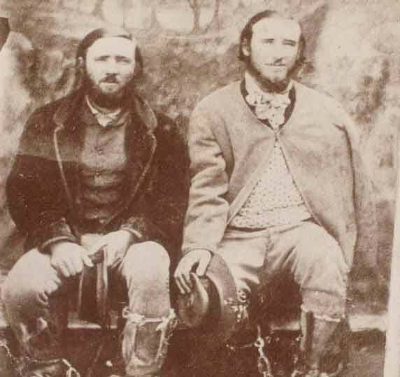 Murderers: John and Thomas Clarke, described as the “bloodiest bushrangers ever”, in prison before their execution. The brothers preyed on local gold diggers.    