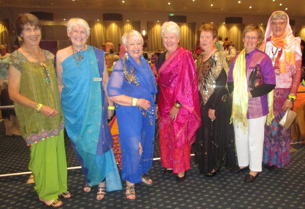 A sari sight: VIEW ladies dressed for the Indian theme at the National Convention in Tamworth. The group will share details of the trip at the October meeting of Bega Evening VIEW Club on October 12.