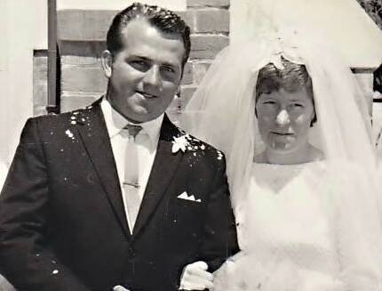Golden wedding anniversary: Robert Holzhauser and Maureen Legge were married at St. Patrick’s Catholic Church, Bega, on October 12, 1968. 