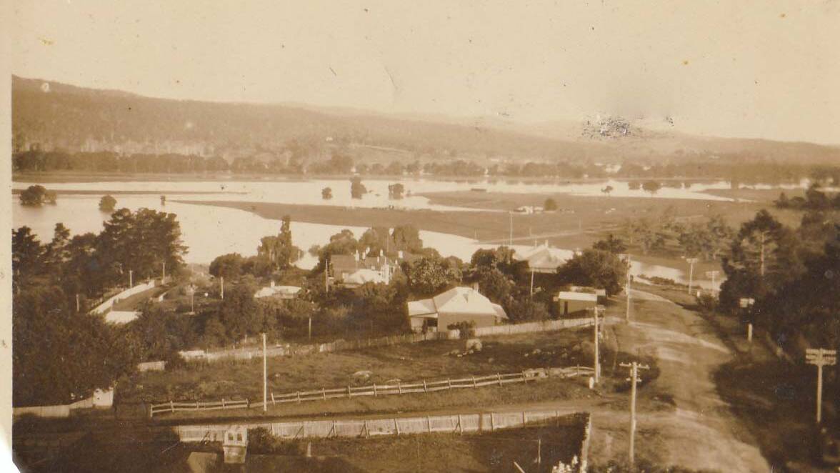Water, water, everywhere: Paddocks around Bega flooded. The district had its fair share of flood events during the 1930s and 40s with recurring inundation.