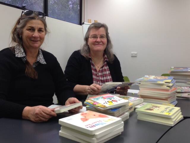 Anne Franks and Jill Ireland, Bega Birth to Kindergarten members, with new books soon to be given away to newborn babies and playgroups.