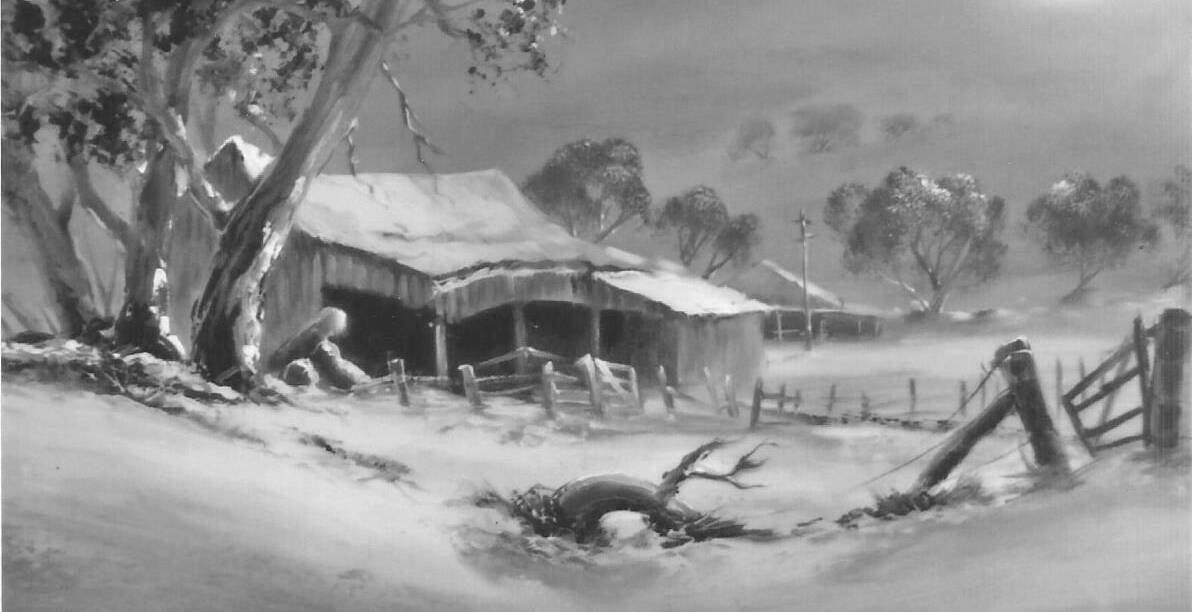 Tough life: A settler's hut on the Monaro. It was hard going for kids growing up in the bush in those early days.