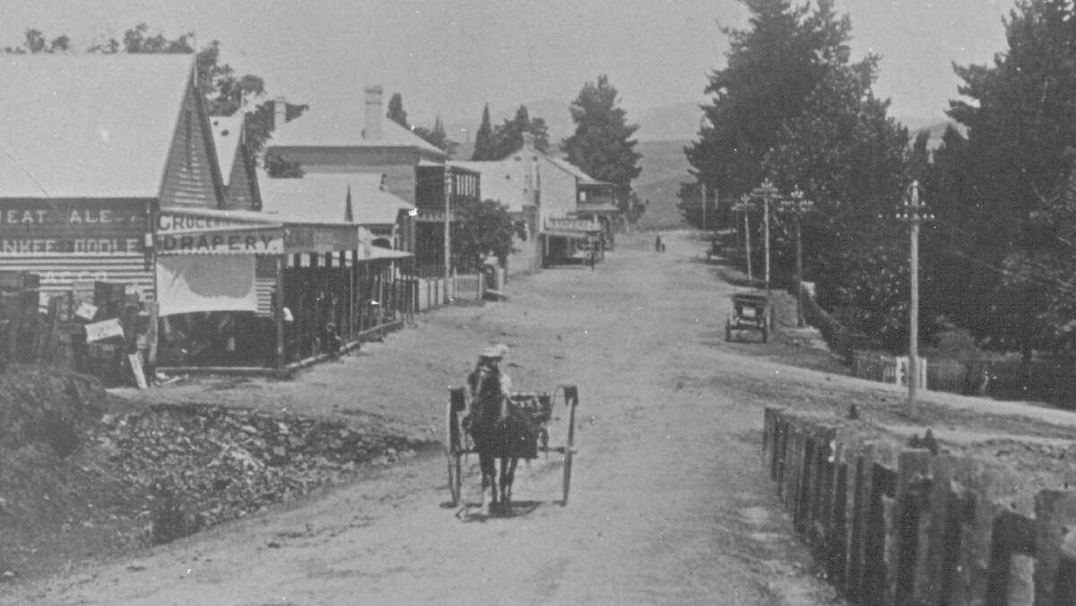 High hopes: The main street of Candelo in Harold Wiles' day. He worked as a driver for the local doctor but got his auctioneer's licence in the hope of making more money.