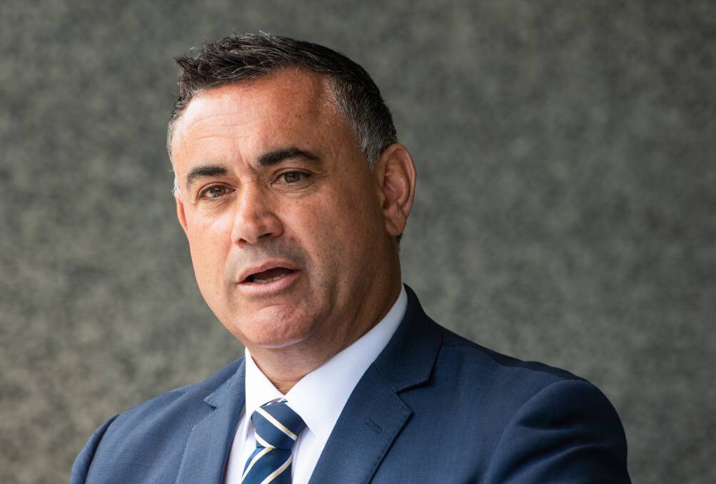 NSW Deputy Premier John Barilaro could be set for a tilt at Mike Kelly's vacated seat. Picture: Elesa Kurtz