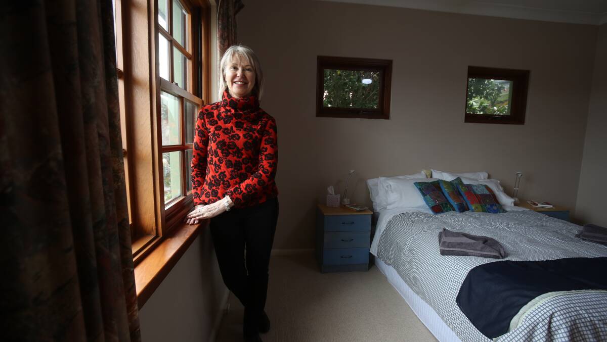Cathryn Dorahy enjoys hosting guests at her Airbnb property because she gets to meet lots of different people. Photo: Robert Peet