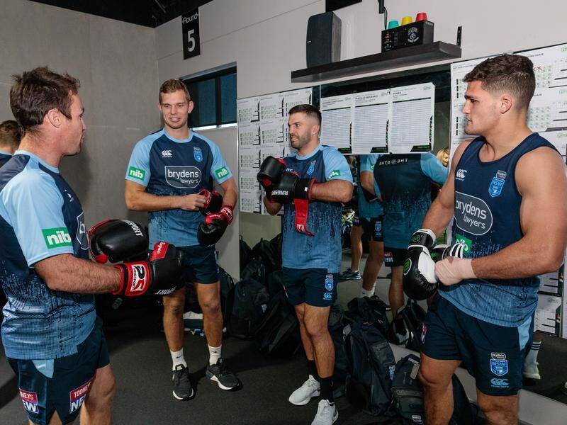 Tom Trbojevic (second from left) should fit right in as a Blues centre according to Mark Gasnier.