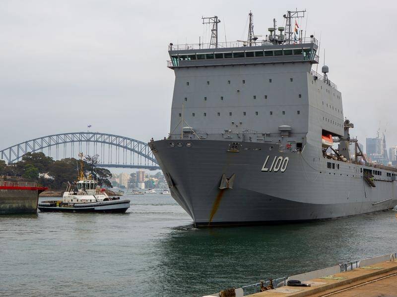 HMAS Choules will be among vessels from the Australian navy taking part in Exercise Malabar. (PR HANDOUT IMAGE PHOTO)