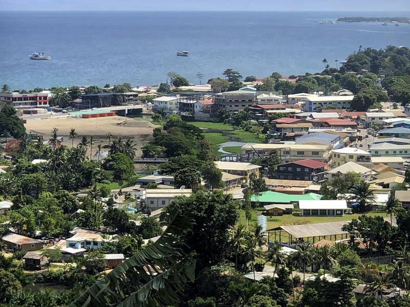 A blast has killed an Australian and a Briton in the Solomons capital Honiara.