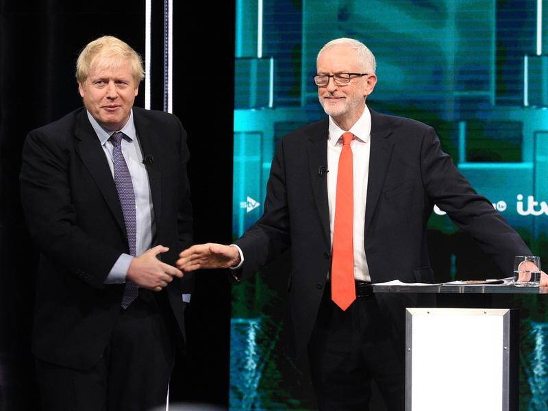 Prime Minister Boris Johnson and Labour party leader Jeremy Corbyn meet for a live election debate.