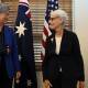 Penny Wong has met with Wendy Sherman to discuss support for a free and open Indo-Pacific. (Mick Tsikas/AAP PHOTOS)