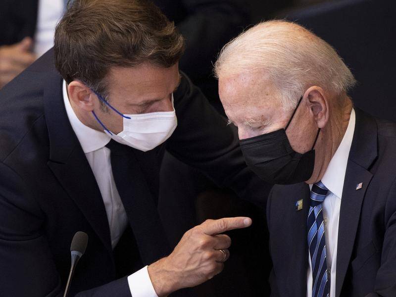 French President Emmanuel Macron has spoken to US President Joe Biden on a phone call.