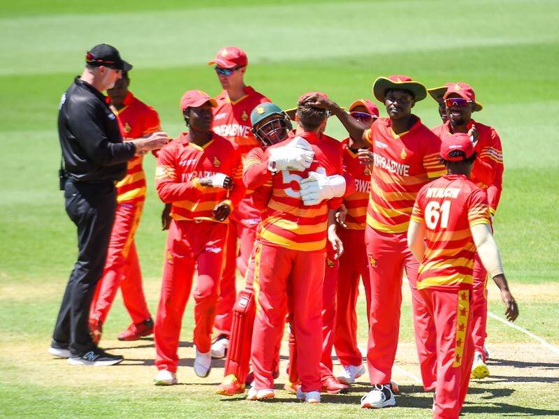 Zimbabwe scored an upset three-wicket win over Australia in their third ODI in Townsville. (Scott Radford-Chisholm/AAP PHOTOS)