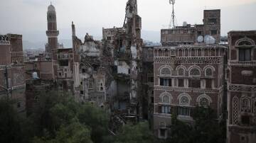 Relentless rains have caused the collapse of UNESCO-listed buildings in Yemen's capital Sanaa. (AP PHOTO)
