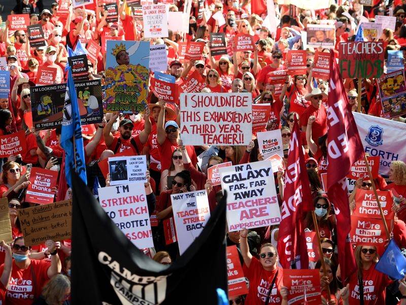 NSW's Department of Education says the teachers strike over better pay and conditionals was illegal.