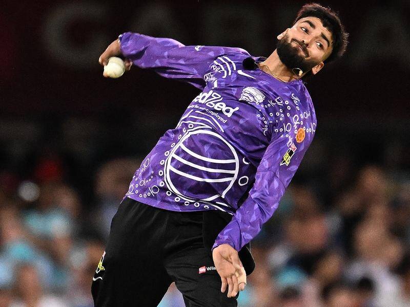 Nikhil Chaudhary is expected to be offered another contract to play in the BBL for Hobart. (Dave Hunt/AAP PHOTOS)