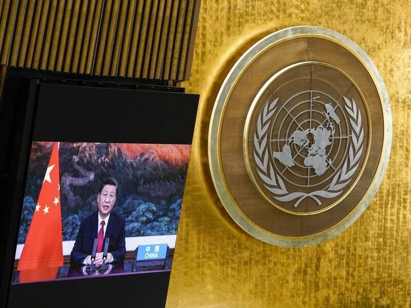 China's President Xi Jinping has spoken remotely to the United Nations General Assembly in New York.