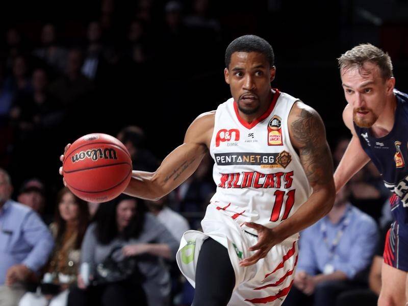 Bryce Cotton (left) contributed 18 points as Perth Wildcats overcame the Sixers.