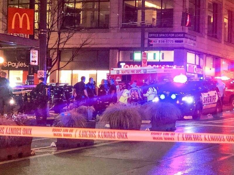 At least one person has been killed and five are wounded after a shooting in Seattle.