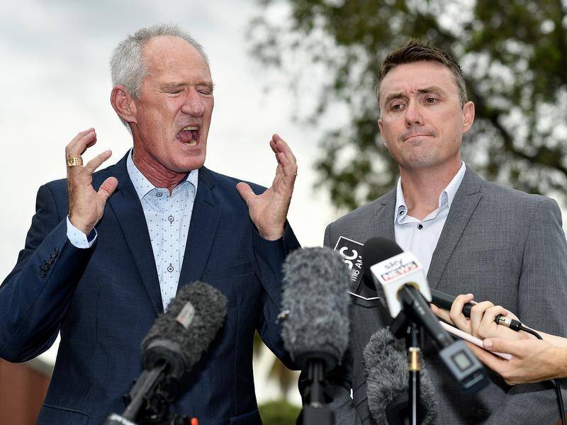 One Nation party officials Steve Dickson (L) and James Ashby claim they were drunk and set up.