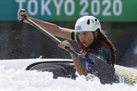Eyes on the prize: Jessica Fox powers her way to Olympic gold at the Tokyo 2020 Games. (AP PHOTO)