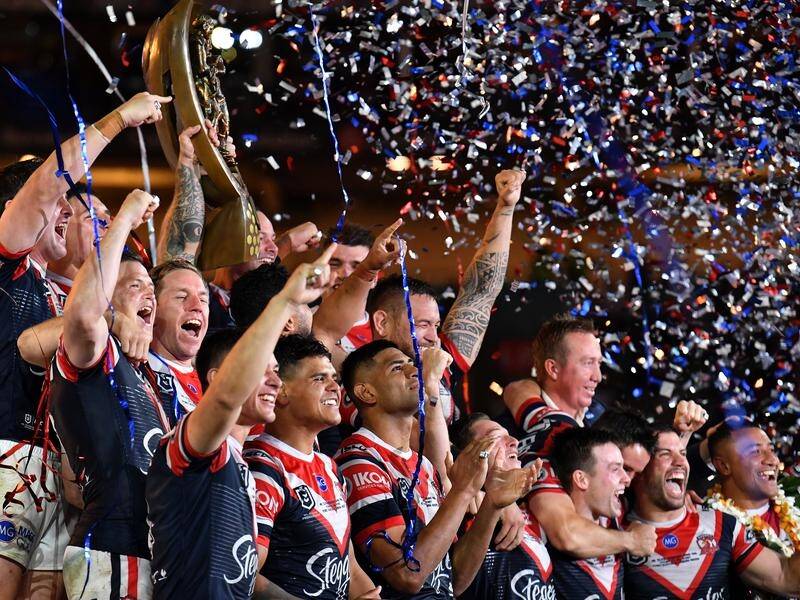 The Sydney Roosters have won back-to-back NRL titles, beating Canberra 14-8 at ANZ Stadium.