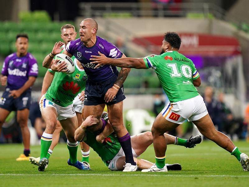 Melbourne's Nelson Asofa-Solomona will miss their NRL round-four match due to suspension.