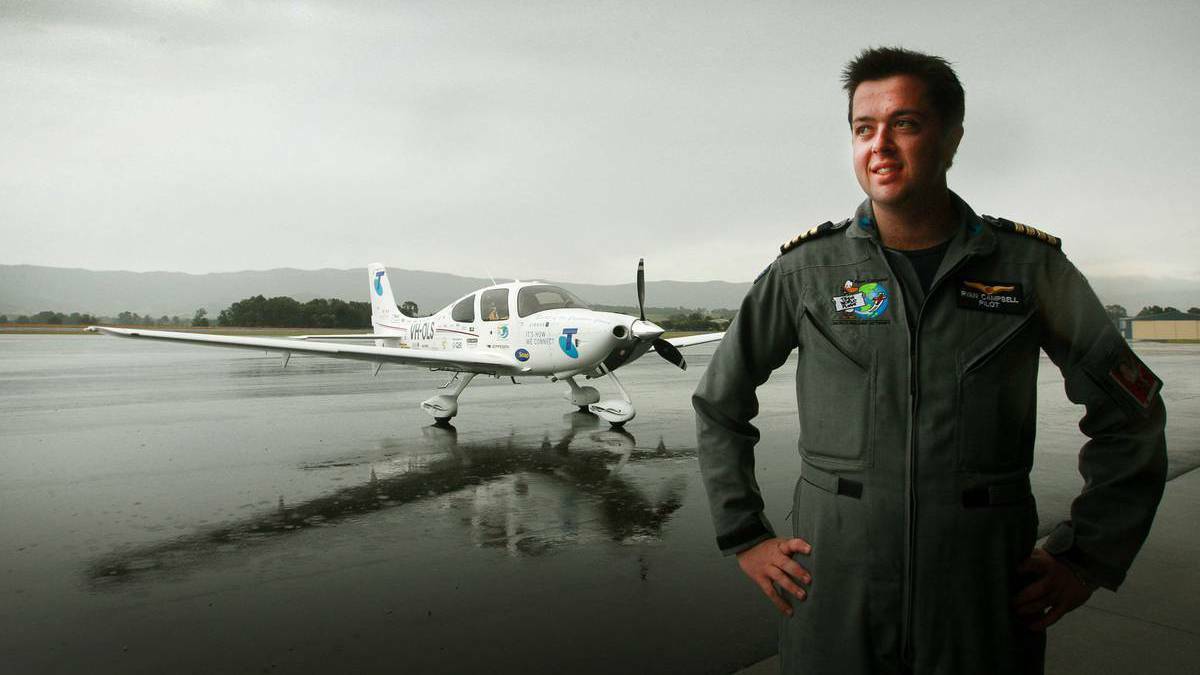 Round-the-world pilot Ryan Campbell.