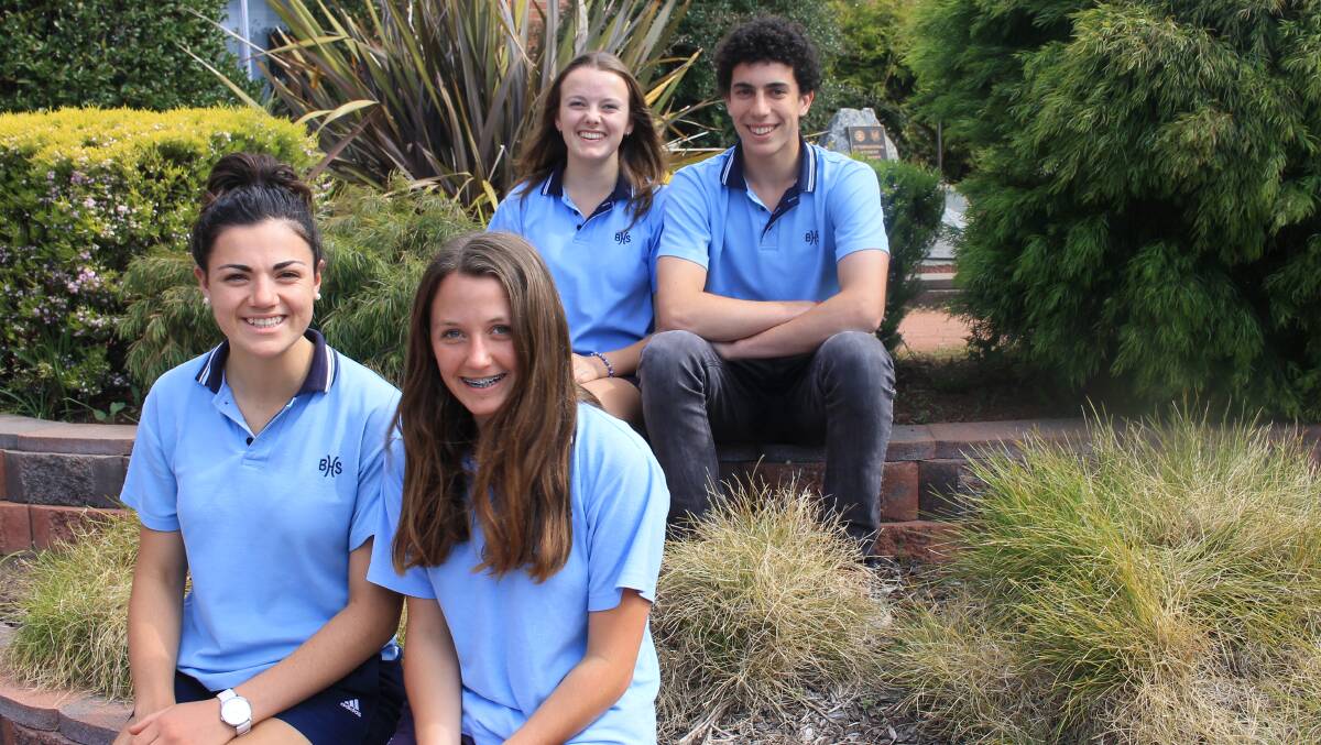 Year 10 students who visited Cambodia and Vietnam recently are (from left) Millie Boyle, Lindsay McLeod, Rose Terrey and Rhys Davies. 