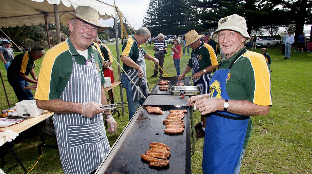 Barbecue legends Denis Carmody (left) and Peter Crowley.