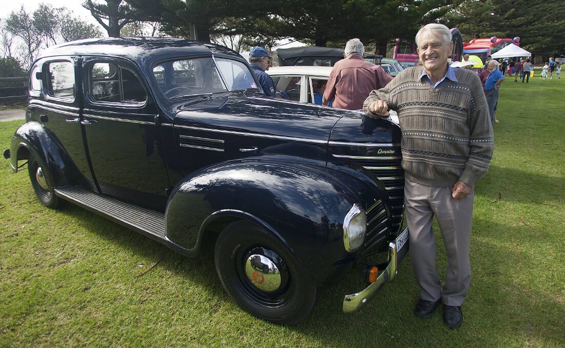 Des Heffernan with his 1939 Chrysler Plymonth, this is car has been in his family since it was bought. 