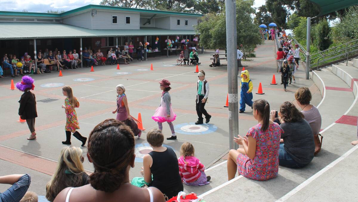 Pupils at Tathra Primary School dress up in their favourite costumes for the annual Pedlars Parade.
