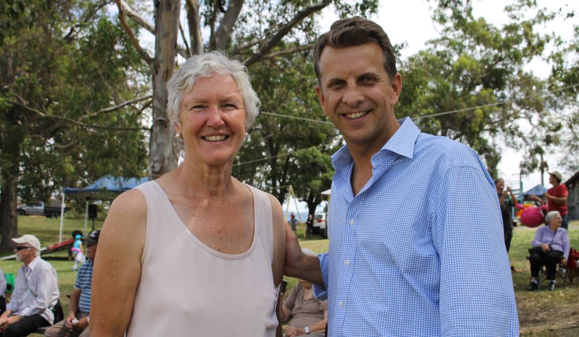 President of the Bemboka Show Society Carol Jay with Member for Bega Andrew Constance, who officially opened the show. 