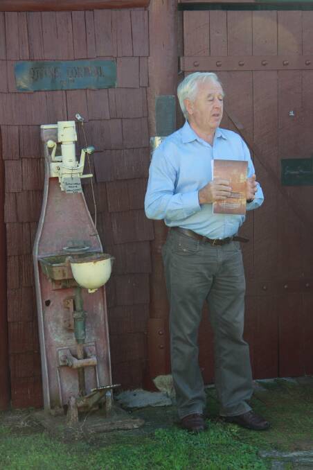 Mayor Bill Taylor launches a book detailing the history of the Sproats family in the Bega district.