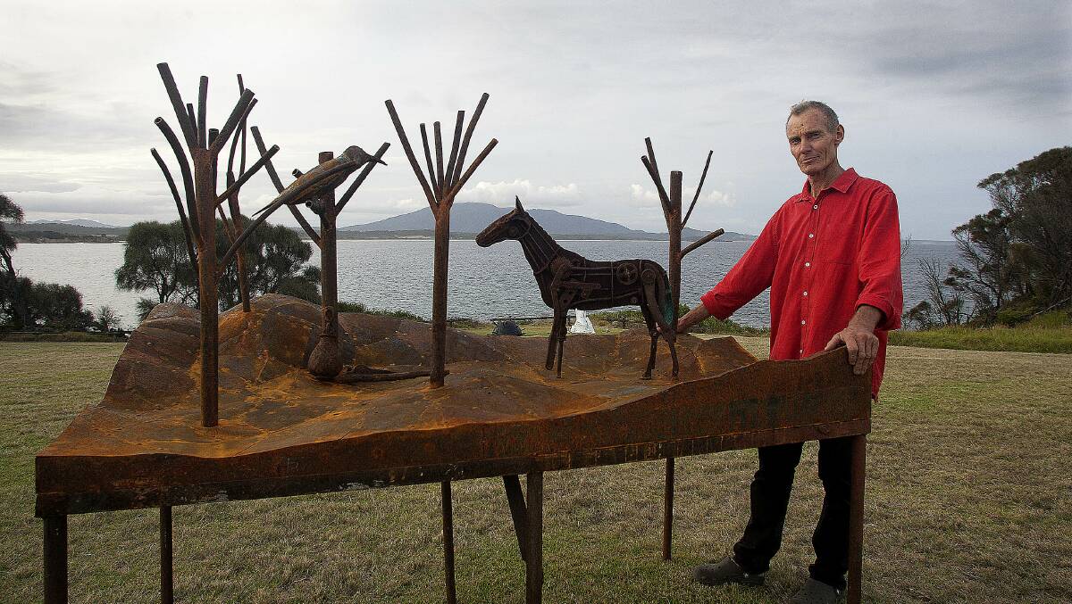 Sculptor Andy Townsend is thrilled his and Suzie Bleach’s piece, "The Plot Thickens 2014", netted them a lucrative ANU residency.