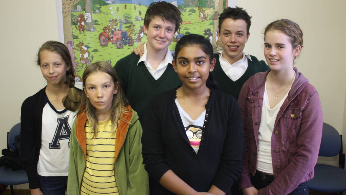 Young Bega Valley locals taking part in Friday night's programming workshop include (from left) Anna Auer, Aurin Yang, Ryan Neyle, Priya Benjamin, Lachy Anderson and Maddie Gordon.
