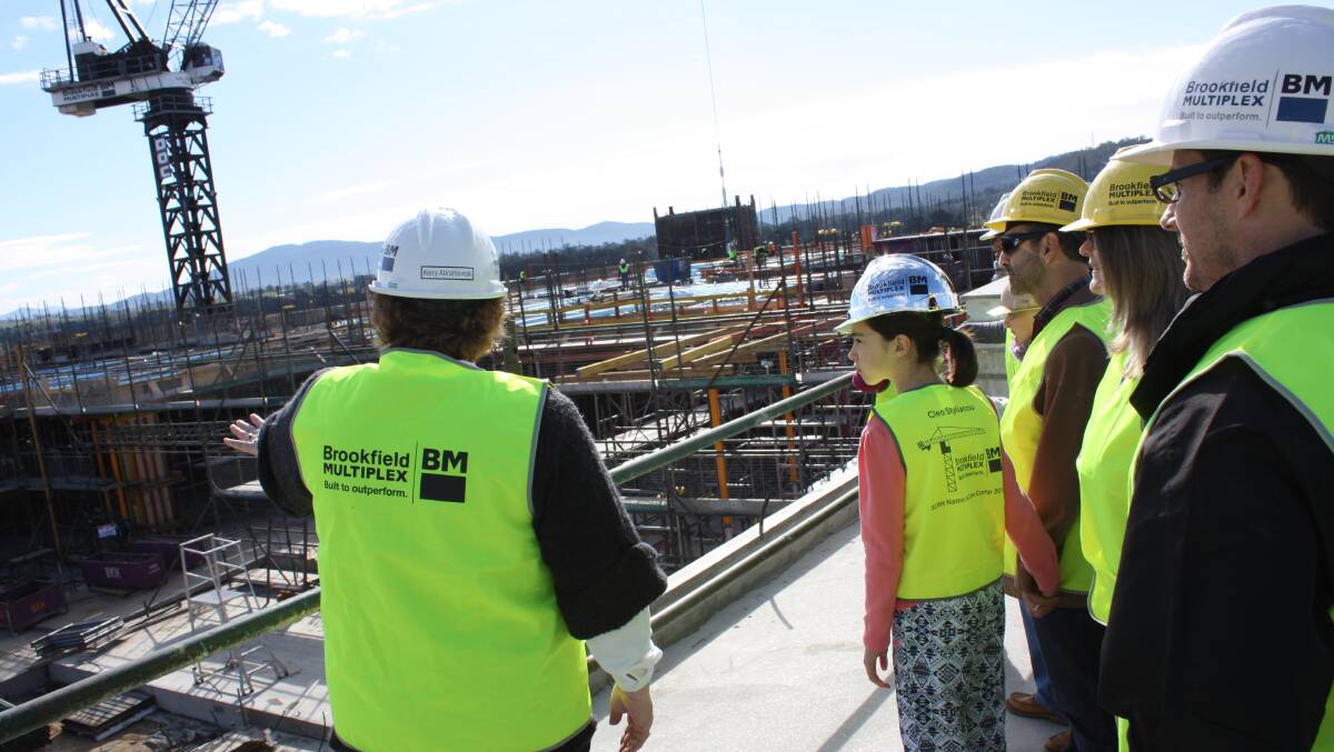Touring the South East Regional Hospital construction site at Bega.