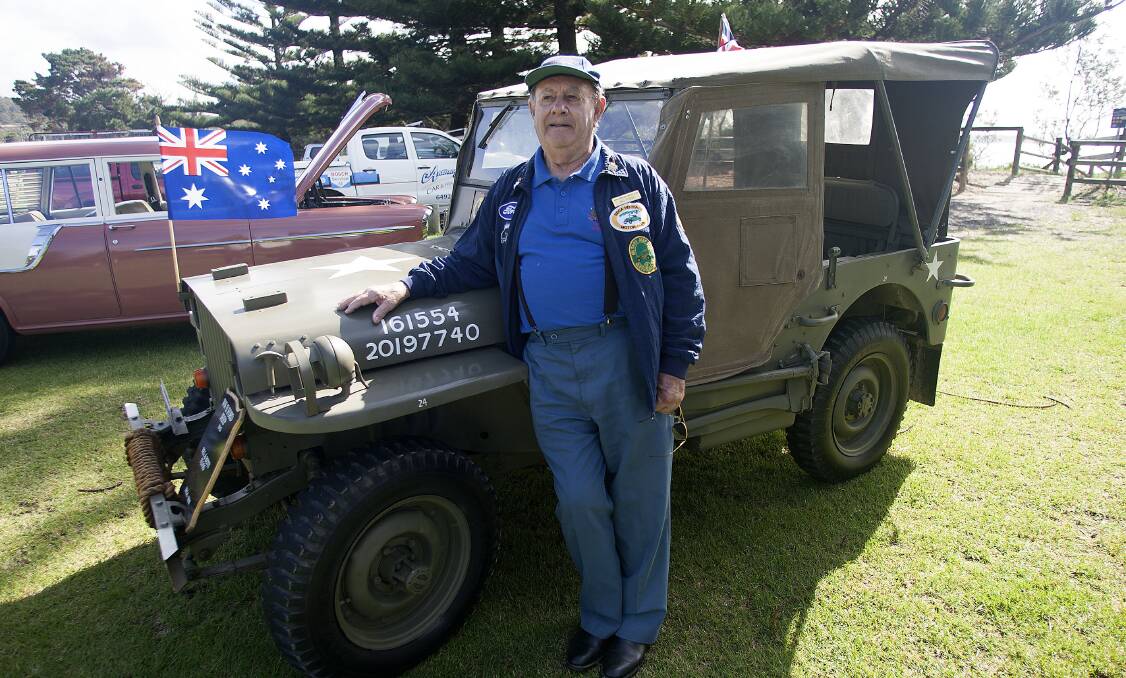 At the Tathra Lions 40th anniversary there was a historic car display. Bill Flood of Bega with his WW2 Ford Jeep 1943. 