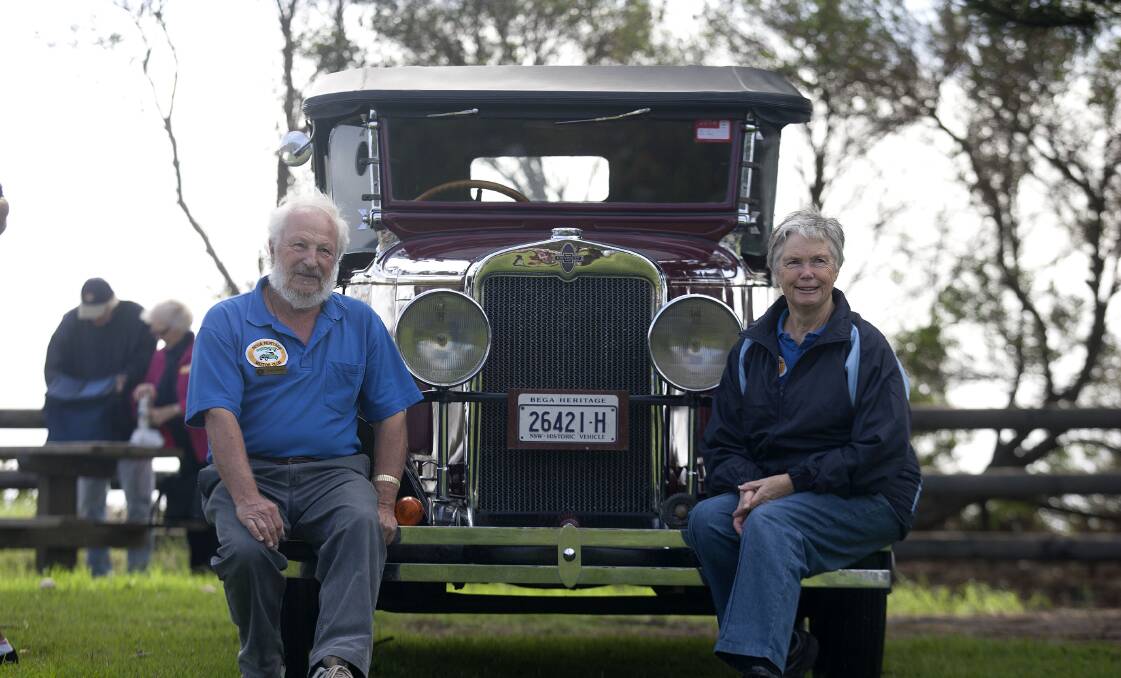 Russ and Alison Naper of Springvale, with their 1929 Chevrolet International Tourer which was bought brand new in Bega. 