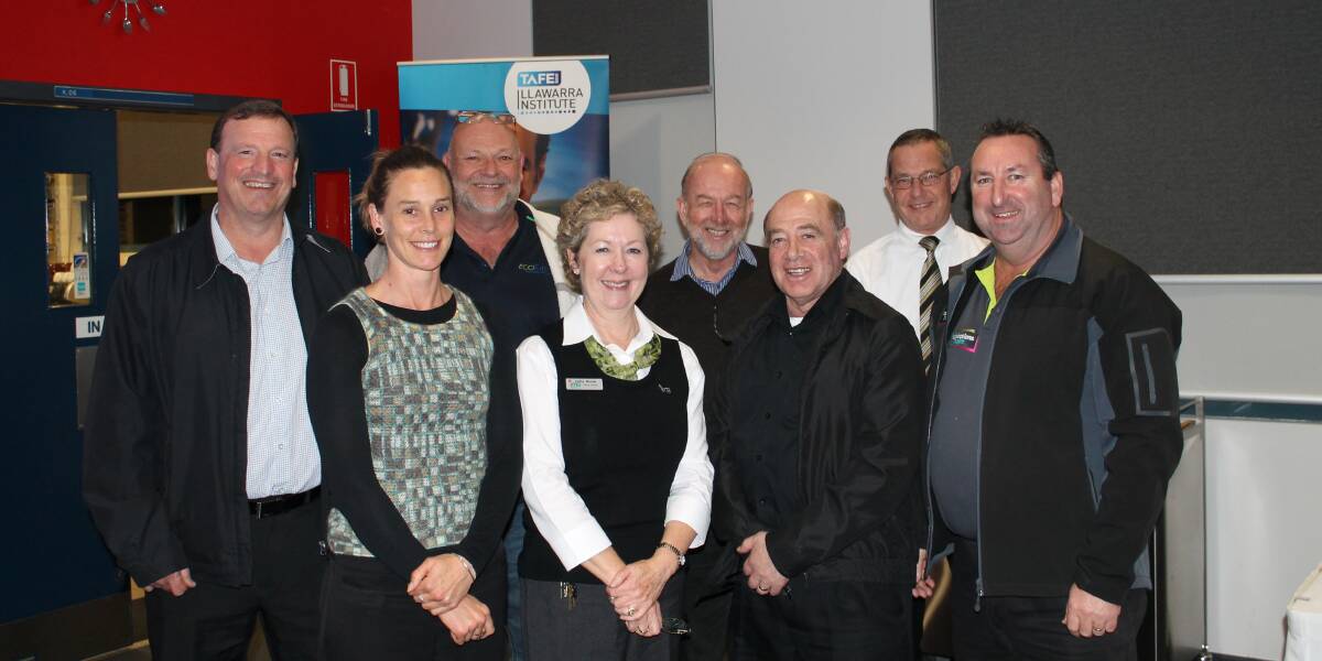The executive of the Bega Chamber of Commerce and Industry at the annual general meeting (from left back) Mal Barnes, Nick Machan, Chris Maxted and Dave Mitchell, (front) Dixie Fitzclarence, Kathy Benzie, Robert Hayson and John Watkin. 