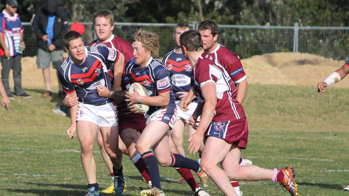 • Bega Rooster Craig Matthews finds space during last week’s dominant performance over the Tathra Sea Eagles. 