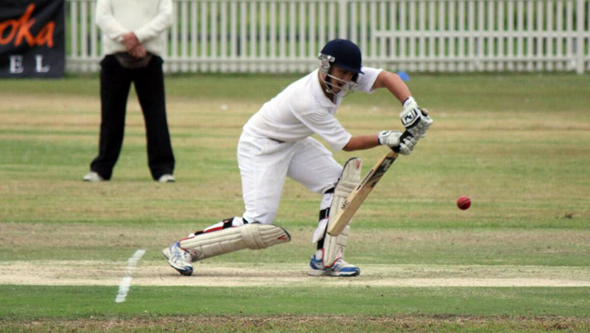 • Bega/Angledale batsman Robbie Ringland looks very comfortable at the crease during his unbeaten stand of 118 runs on Saturday.