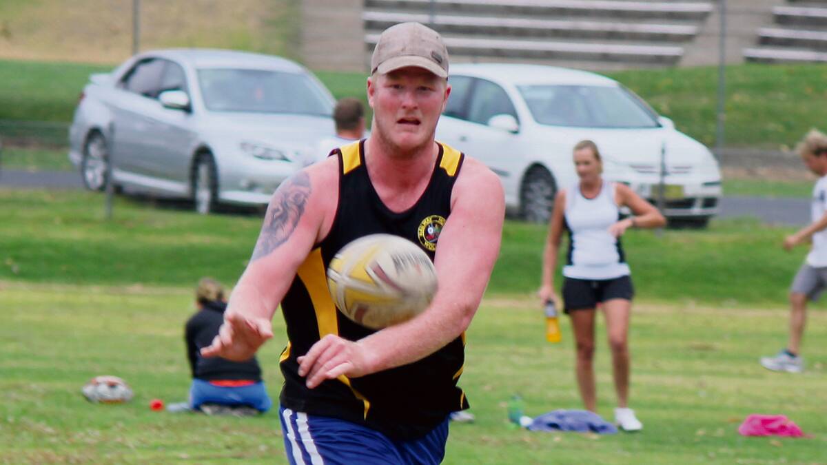 • Josh Cochrane offloads for the Wolumla Hotel team and will be key during the final tonight.