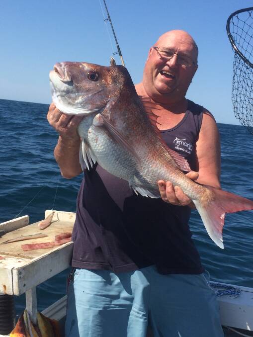 SNAPPED: Marlin Fishing Club’s Pete Howarth shows off his 4.05 kilogram snapper caught off his vessel, Wildthing. 