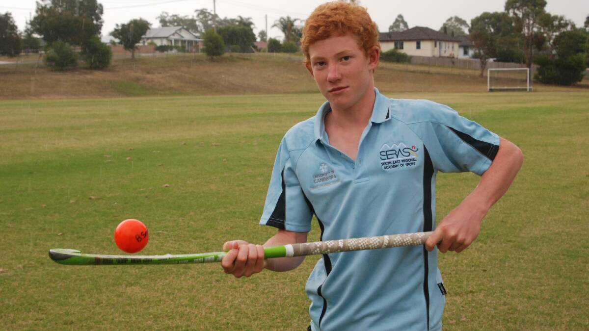 MORUYA: Blake Smith is one of seven South East Academy of Sport scholarship holders for 2014 hockey program. Photo: Sam Strong
