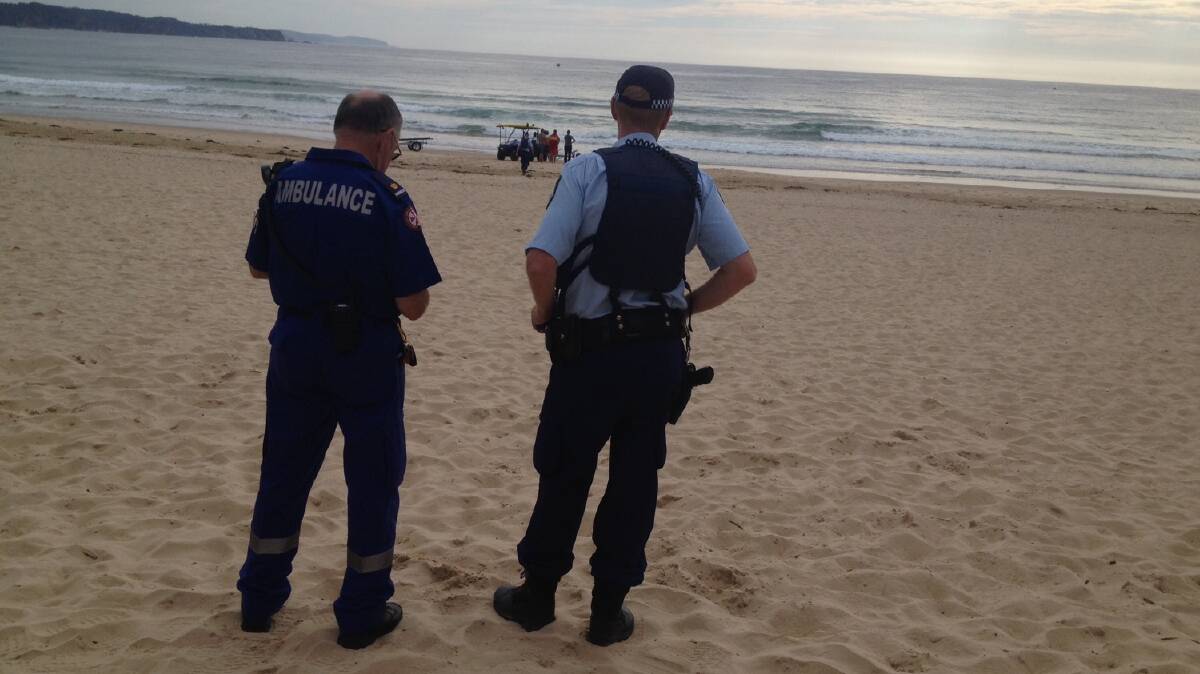 The search continues for a missing swimmer, believed taken by a shark. PHOTO: BEN SMYTH,  Bega District News 